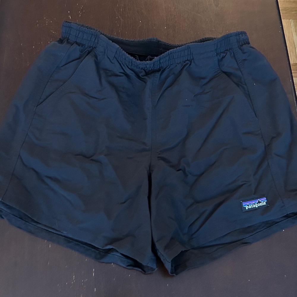 Patagonia Women’s Black Athletic Shorts with Logo Patch